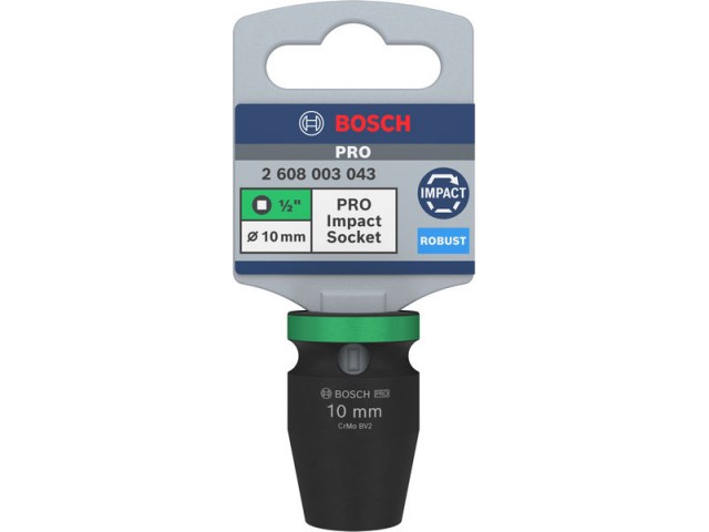 PRO Impact Socket Bosch, 1/2, 10mm, standardni, 2608003043